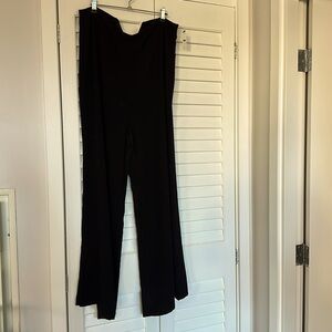 Wide leg black evening pants